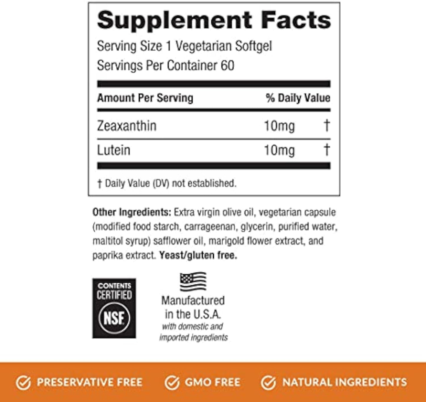 Zeaxanthin + Lutein